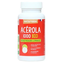 Nat et Form Acérola 1000 Bio comprimés à croquer