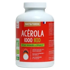 Nat et Form Acérola 1000 Bio comprimés à croquer