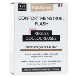 Nat et Form Confort menstruel Flash Règles douloureuses sticks