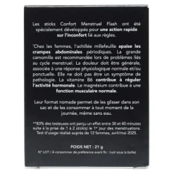 Nat et Form Confort menstruel Flash Règles douloureuses sticks