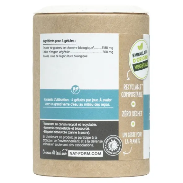 Nat et Form Ecoresponsable Chanvre Bio gélules