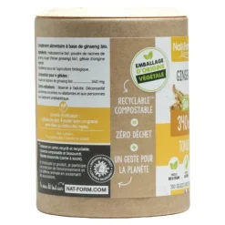 Nat et Form Ecoresponsable ginseng bio gélules