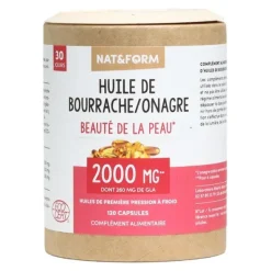 Nat et Form Ecoresponsable Huiles de bourrache-onagre bio capsules