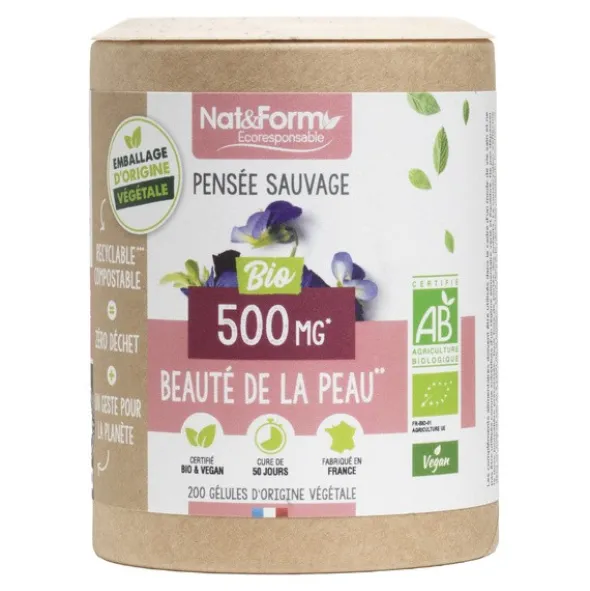 Nat et Form Ecoresponsable Pensée sauvage Bio gélules