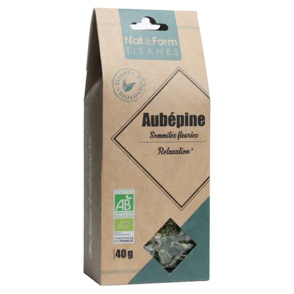 Nat et Form Tisane bio Aubépine Sommités fleuries