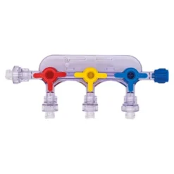 NeoFold Rampe 3 robinets 3 voies avec prolongateur et support de rampe à l'unité