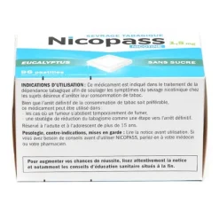 Nicopass 1,5 mg eucalyptus pastilles