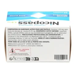 Nicopass 1,5 mg menthe fraicheur pastilles