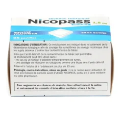 Nicopass 1,5 mg menthe fraicheur pastilles