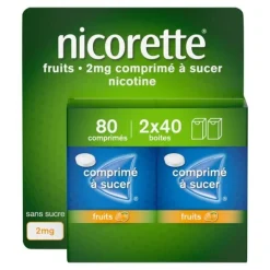 Nicorette 2 mg fruits comprimés à sucer