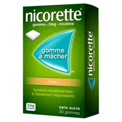 Nicorette 2 mg fruits gomme