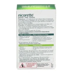Nicorette 2 mg fruits gomme