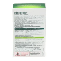 Nicorette 2 mg menthe fraîche gomme