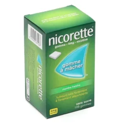 Nicorette 4 mg menthe fraîche gomme