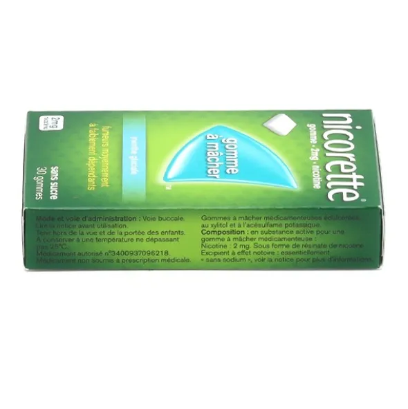 Nicorette 2 mg menthe glaciale gomme