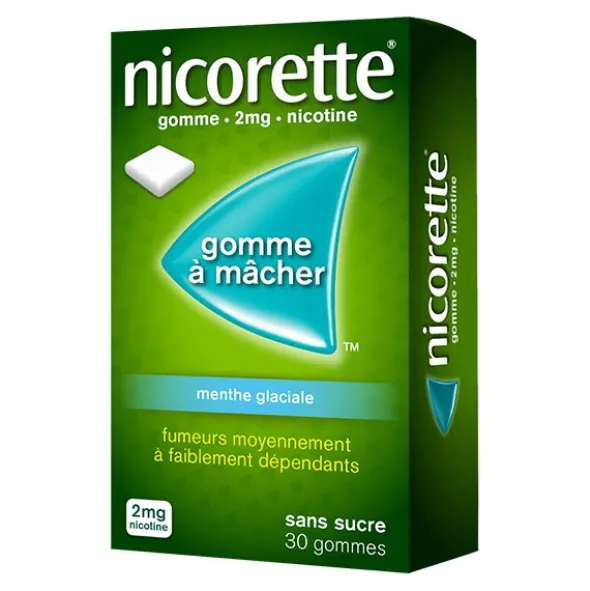 Nicorette 2 mg menthe glaciale gomme