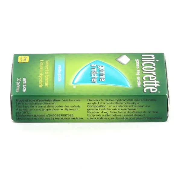 Nicorette 4 mg menthe glaciale gomme