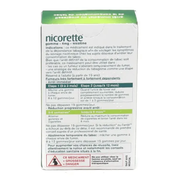 Nicorette 4 mg menthe glaciale gomme