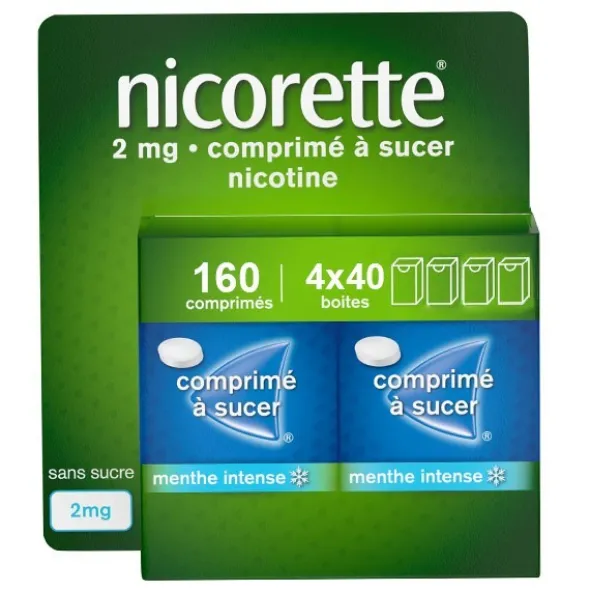 Nicorette 2 mg menthe intense comprimé