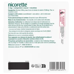 Nicorette 2 mg menthe intense comprimé