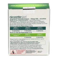 NicoretteSkin patch nicotine 15 mg/16 h