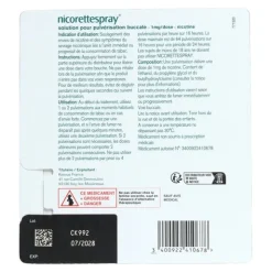 Nicorette Spray 1 mg menthe fraîche