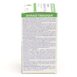 Nicotine 2 mg menthe sans sucre gommes EuroGenerics