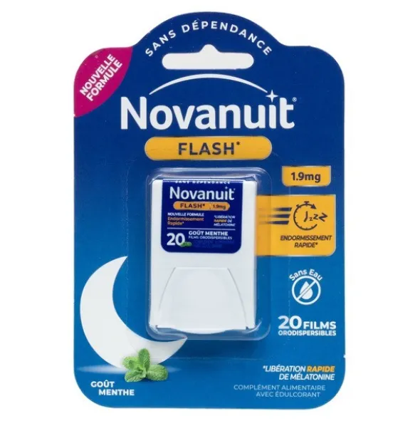 Novanuit Flash mélatonine 1,9 mg films orodispersibles
