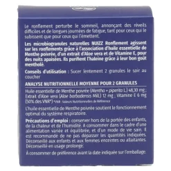 Nuizz ronflement Microbiogranules