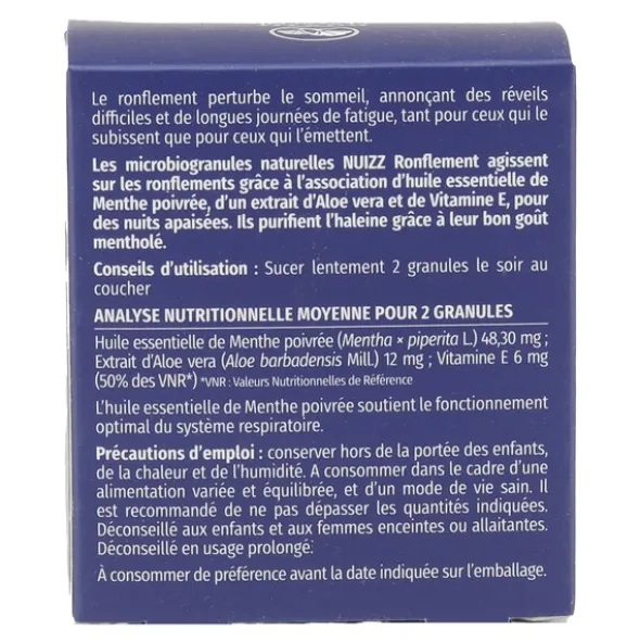 Nuizz ronflement Microbiogranules