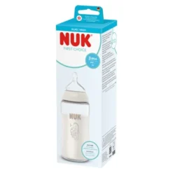 Nuk Biberon verre First Choice Temperature Control débit moyen 240 ml