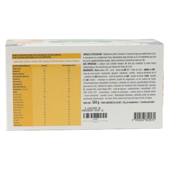Nutrisens madeleines longues HP/HC