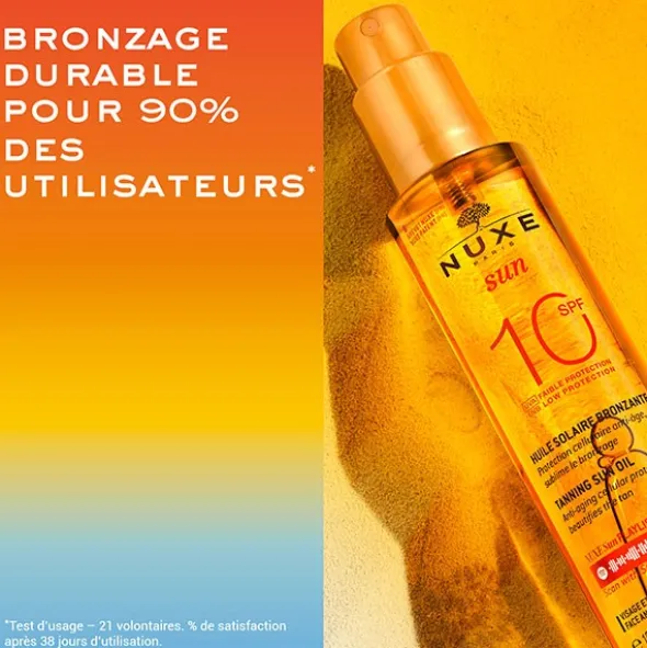 Nuxe Sun Huile solaire bronzante SPF 10