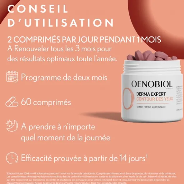 Oenobiol Derma Expert Contour des yeux comprimés