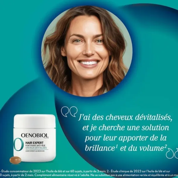 Oenobiol Hair Expert Chute de cheveux Anti Age comprimés