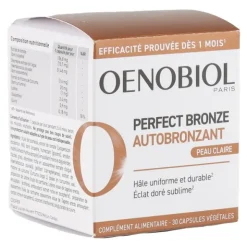 Oenobiol Perfect Bronze Autobronzant peau claire capsules