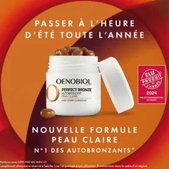 Oenobiol Perfect Bronze Autobronzant peau claire capsules