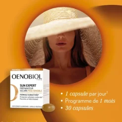 Oenobiol Sun Expert préparateur solaire peau sensible capsules