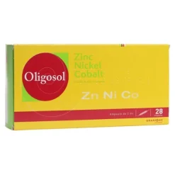 Oligosol zinc nickel cobalt ampoules