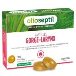 Olioseptil Gorge Larynx pastilles Miel Eucalyptus