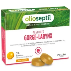 Olioseptil Gorge Larynx pastilles Miel Citron