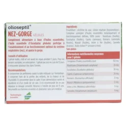 Olioseptil nez gorge gélules