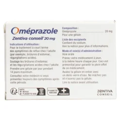 Oméprazole 20 mg gélules Zentiva