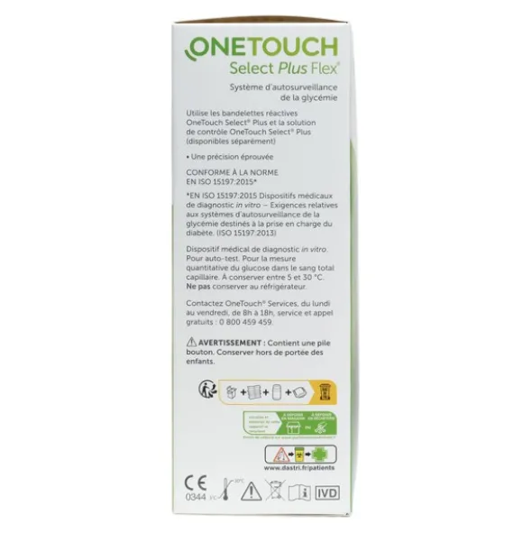 One Touch Lecteur de glycémie Select Plus Flex