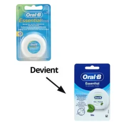 Oral B Essential Floss Fil dentaire ciré 50 m