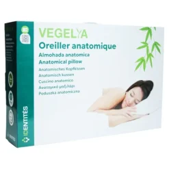 Oreiller au charbon de bambou Végélya 55 x 37 cm