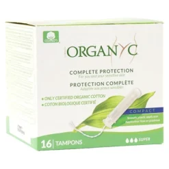 Organyc Bio tampons coton Super avec applicateur