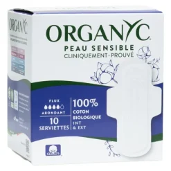 Organyc Coton Bio serviettes hygiéniques Flux abondant