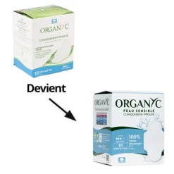 Organyc Coton bio serviettes hygiéniques flux normal