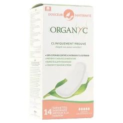 Organyc serviettes Douceur maternité Coton bio Super absorbantes